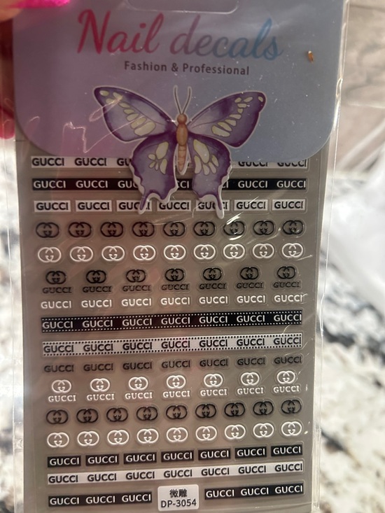 The Unbranded Brand Accessories - Silver & Black Nail Decal Stickers - Women Accessories